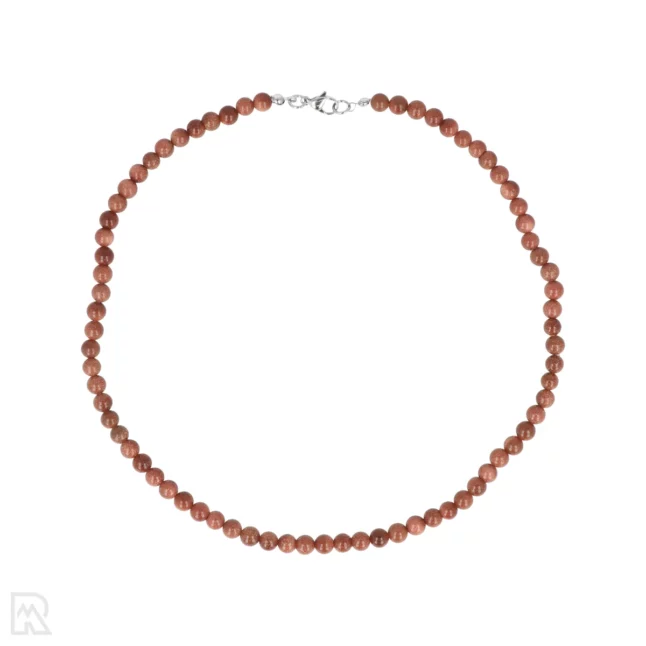 Goldstone Round Bead Necklace | 6 mm - 45 cm