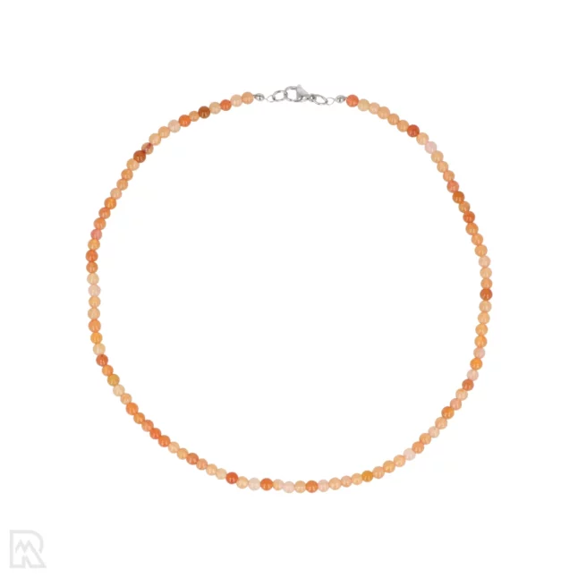 Rode Aventurijn Ronde Kralenketting | 4 mm - 45 cm