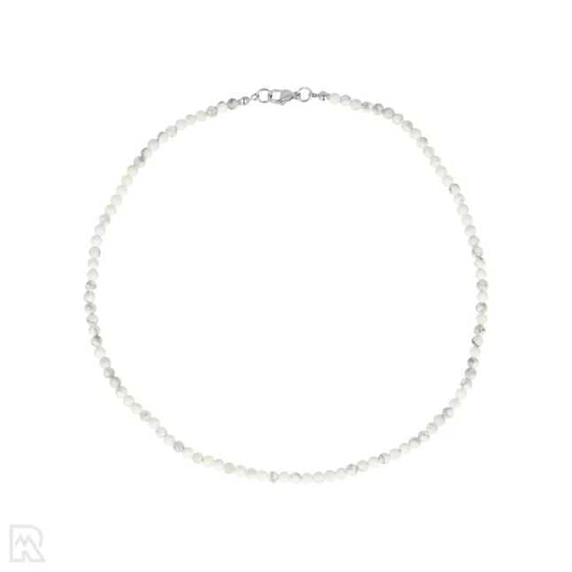 Howlite Runde Perlenkette | 4 mm - 45 cm
