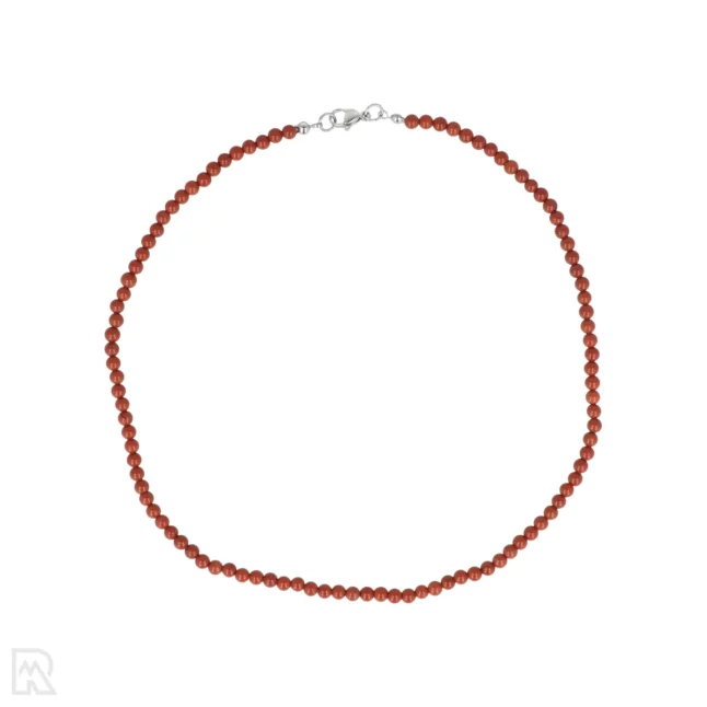 Red Jasper Round Bead Necklace | 4 mm - 45 cm