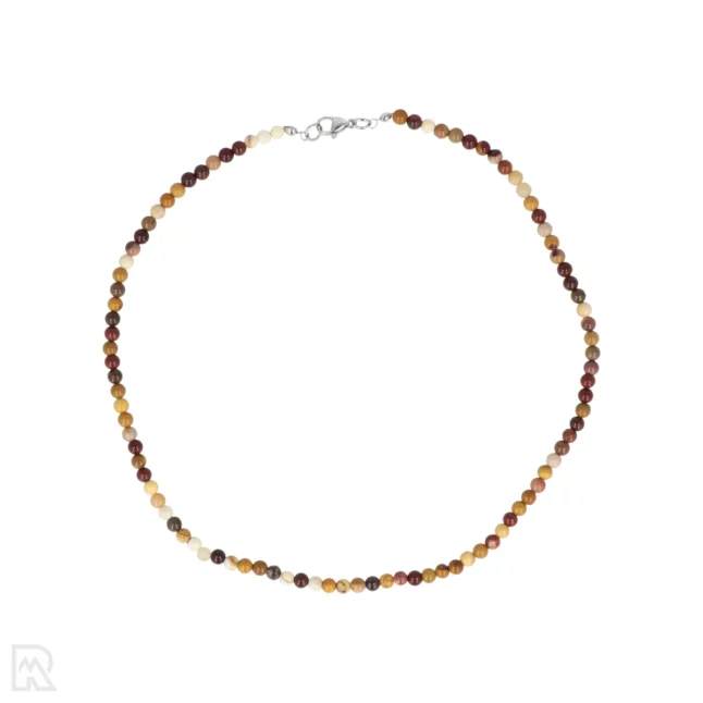 Mookaiet Jaspis Ronde Kralenketting | 4 mm - 45 cm