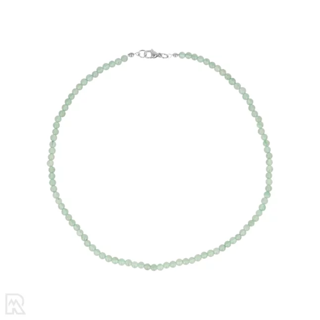 Green Aventurine Round Bead Necklace | 4 mm - 45 cm