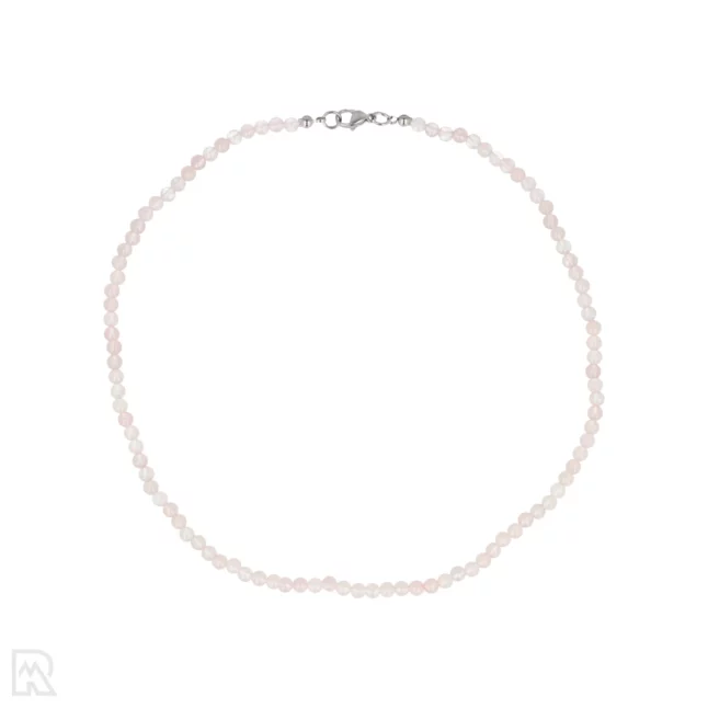 Rose Quartz Round Beaded Necklace | 4 mm - 45 cm