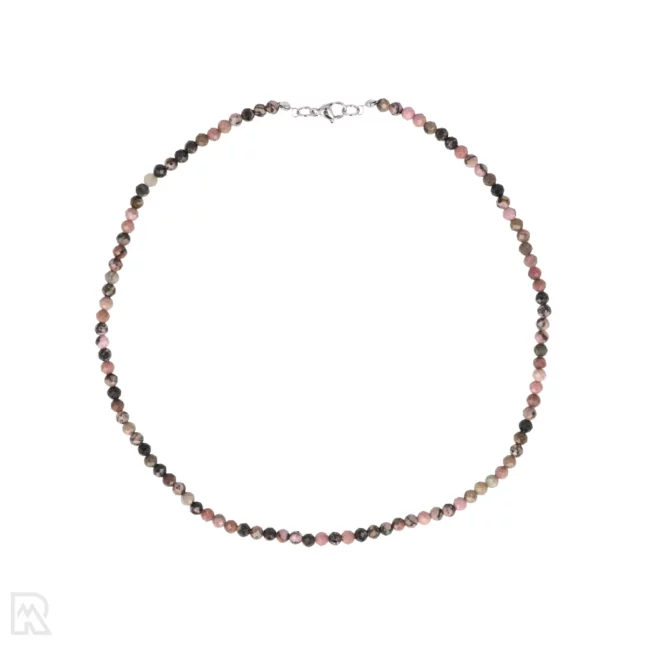 Rhodonit Facettierte Perlenkette | 4 mm - 45 cm