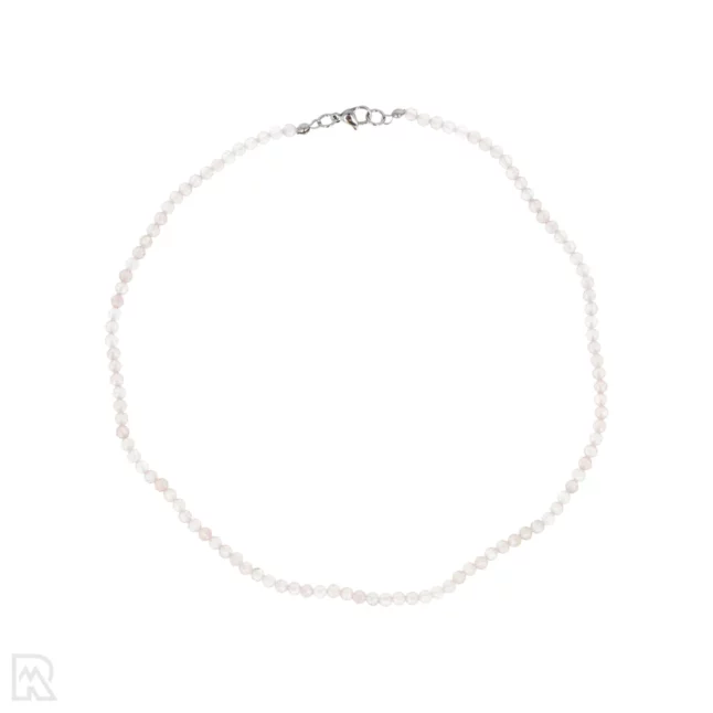 Rozenkwarts Facet Kralenketting | 4 mm - 45 cm