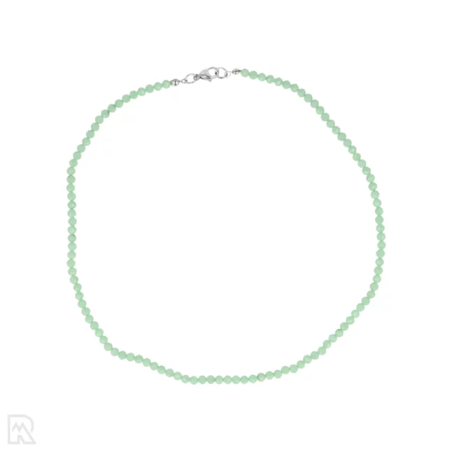 Green Aventurine Faceted Bead Necklace | 4 mm - 45 cm