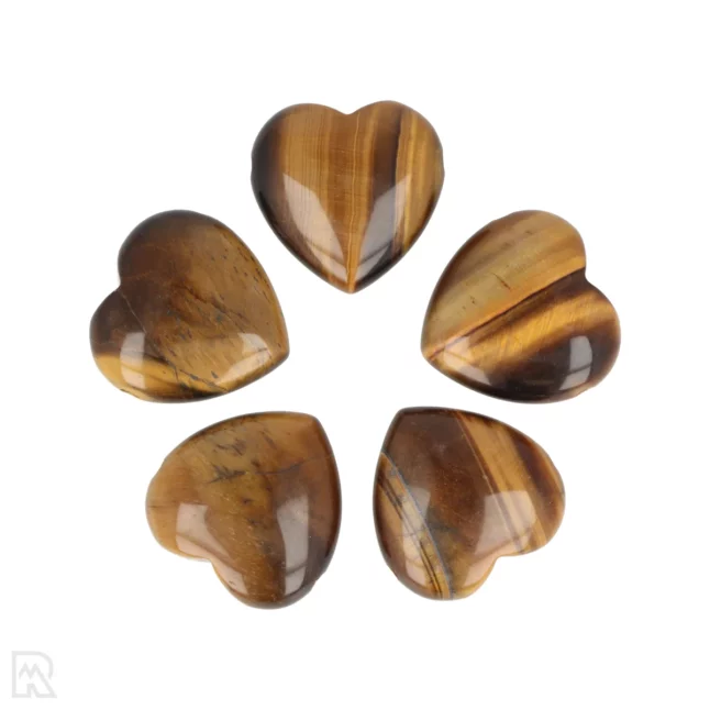 Tijgeroog Doorboorde Hart Hanger | 3 cm