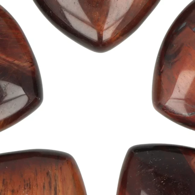 Red Tiger Eye Pierced Heart Pendant from China with item number 5892