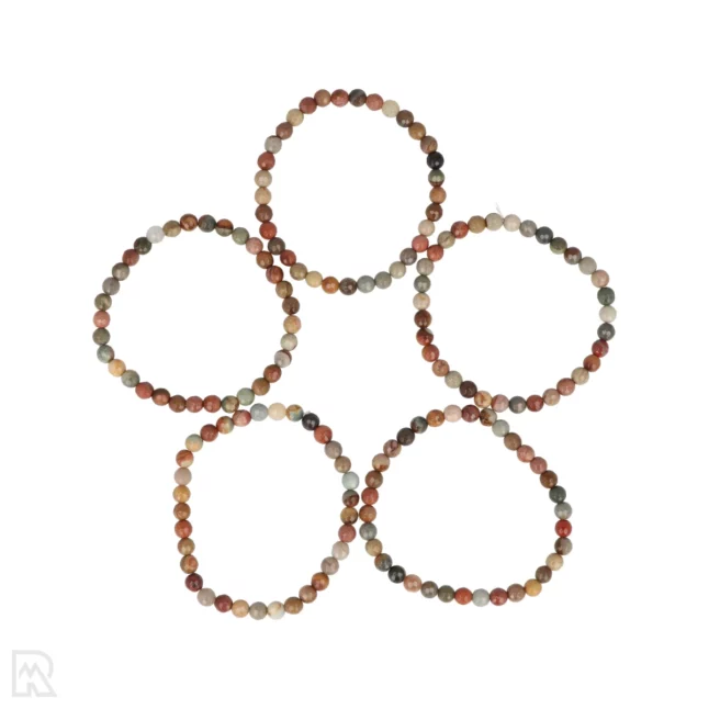 Polychroom Jaspis Facetarmband | 6 mm