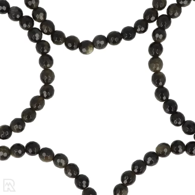 Goud Obsidiaan Facetarmband | 6 mm - Afbeelding 2