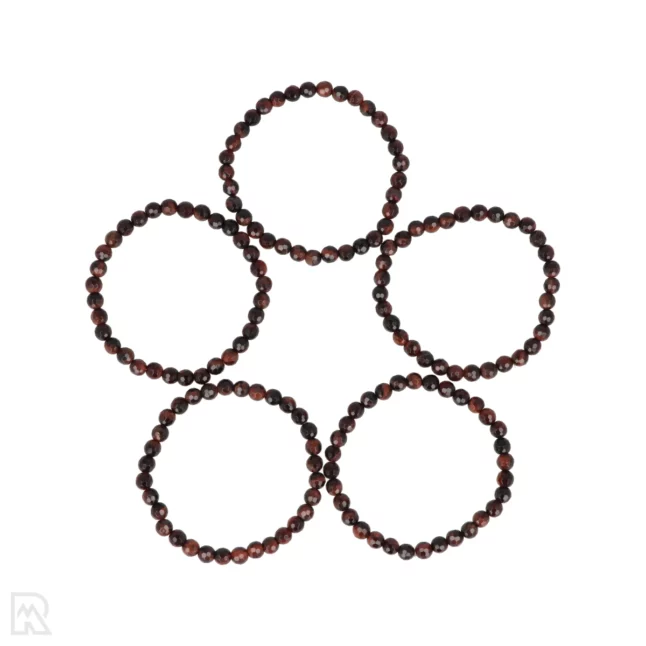 Rode Tijgeroog Facetarmband | 6 mm