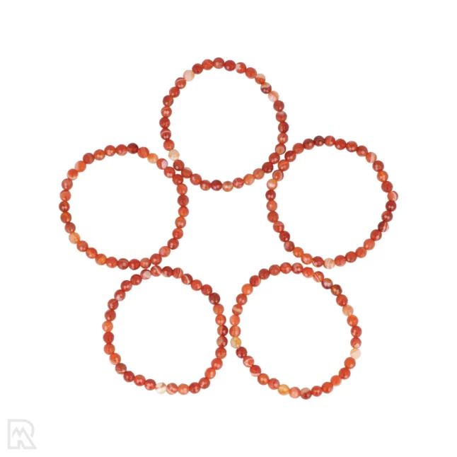 Carneool Geband Facetarmband | 6 mm
