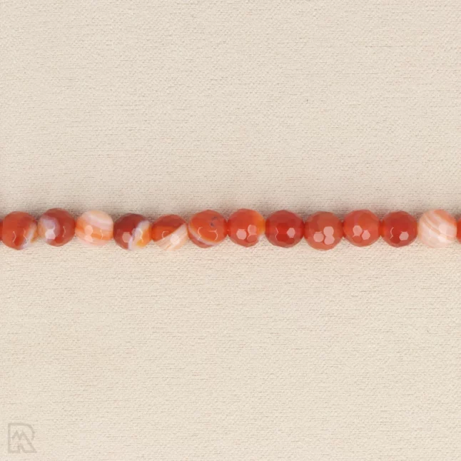 Carneool Geband Facetarmband | 6 mm - Afbeelding 3
