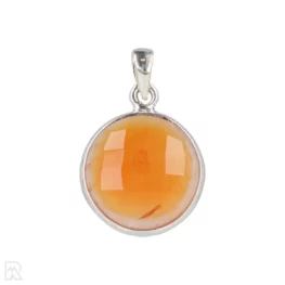 Carnelian Faceted Silver Pendant from India with item number 19552