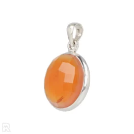 Carnelian Faceted Silver Pendant from India with item number 19552