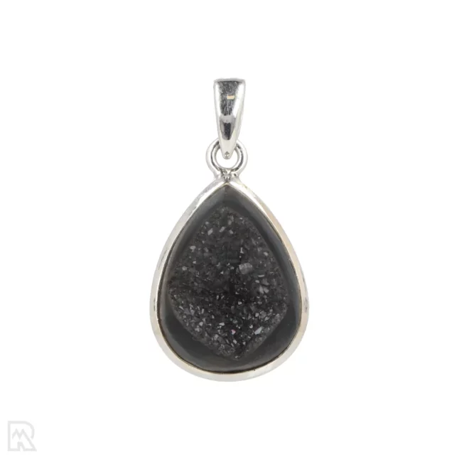 Druzy Onyx Silver Pendant from India with item number 19570