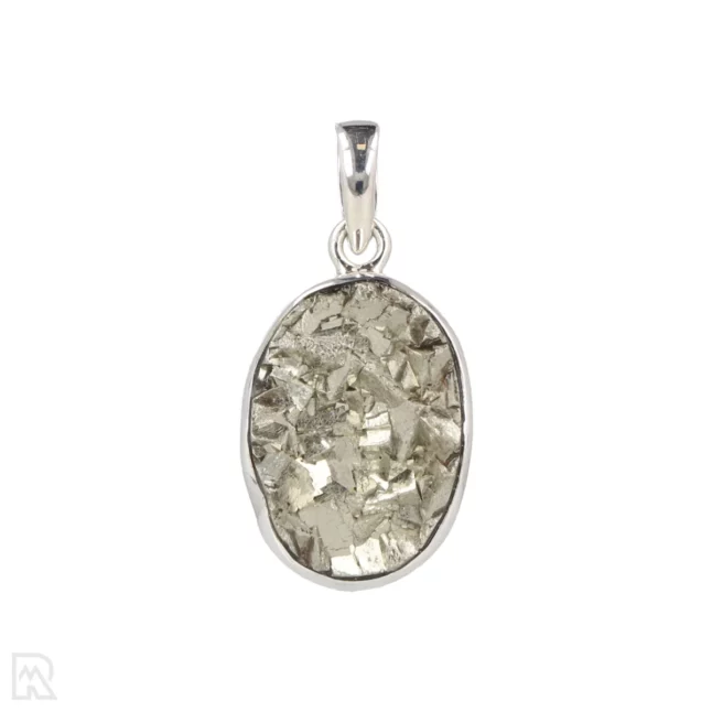 Druzy Pyriet Zilveren Hanger uit India met artikelnummer 19581