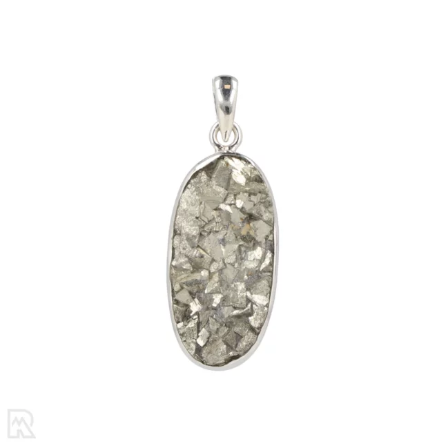 Druzy Pyriet Zilveren Hanger uit India met artikelnummer 19582