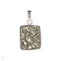 Druzy Pyriet Zilveren Hanger uit India met artikelnummer 19583