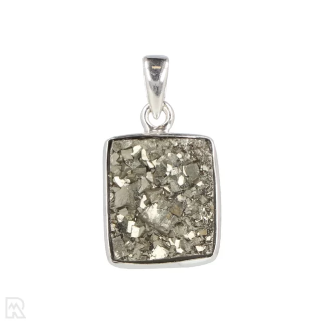Druzy Pyriet Zilveren Hanger uit India met artikelnummer 19583