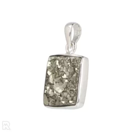 Druzy Pyriet Zilveren Hanger uit India met artikelnummer 19583