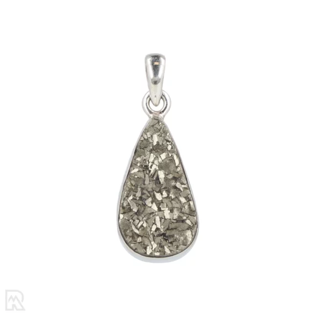 Druzy Pyriet Zilveren Hanger uit India met artikelnummer 19586
