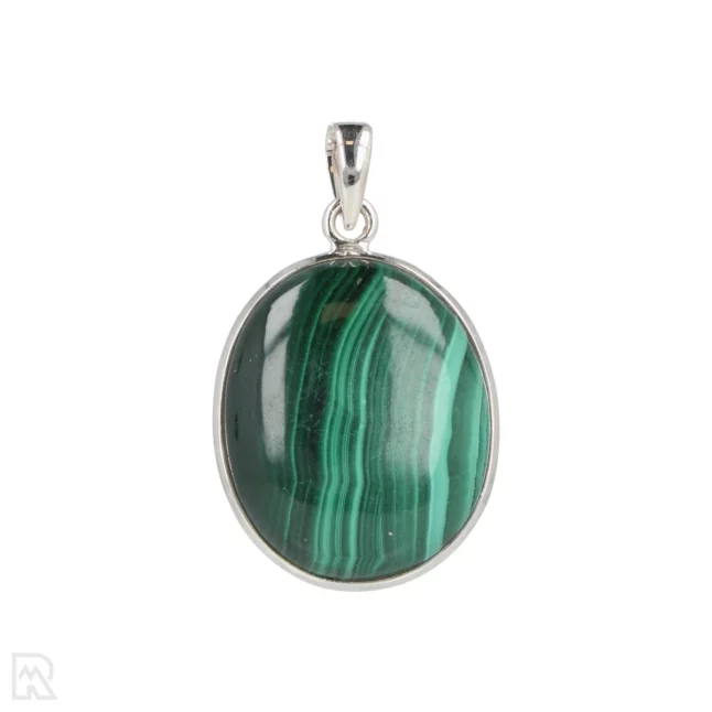 Malachite Silver Pendant from India with item number 19611