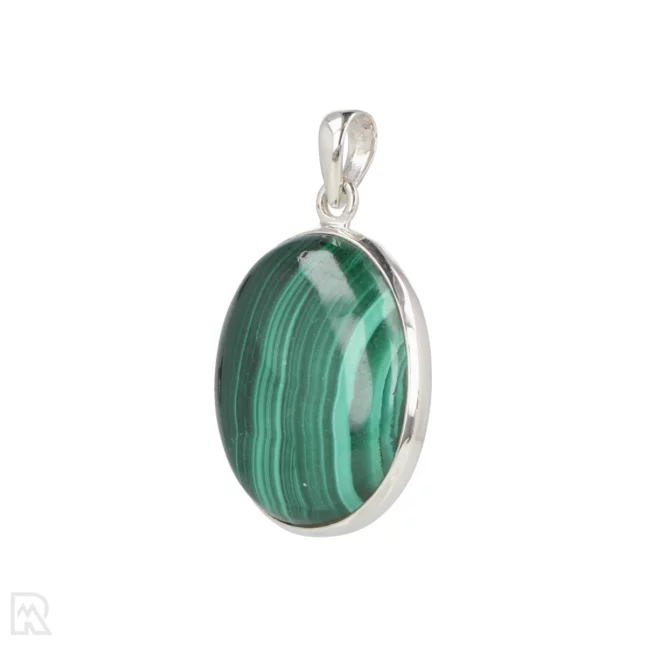 Malachite Silver Pendant from India with item number 19611