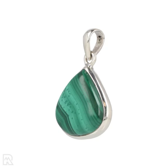 Malachiet Zilveren Hanger uit India met artikelnummer 19614