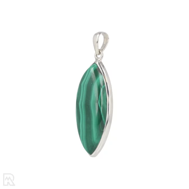 Malachiet Zilveren Hanger uit India met artikelnummer 19615