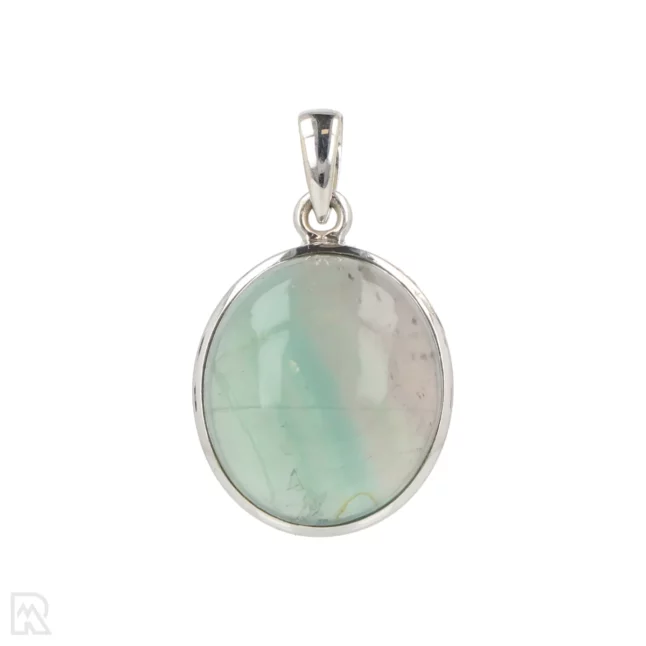 Regenboog Fluoriet Zilveren Hanger uit India met artikelnummer 19664