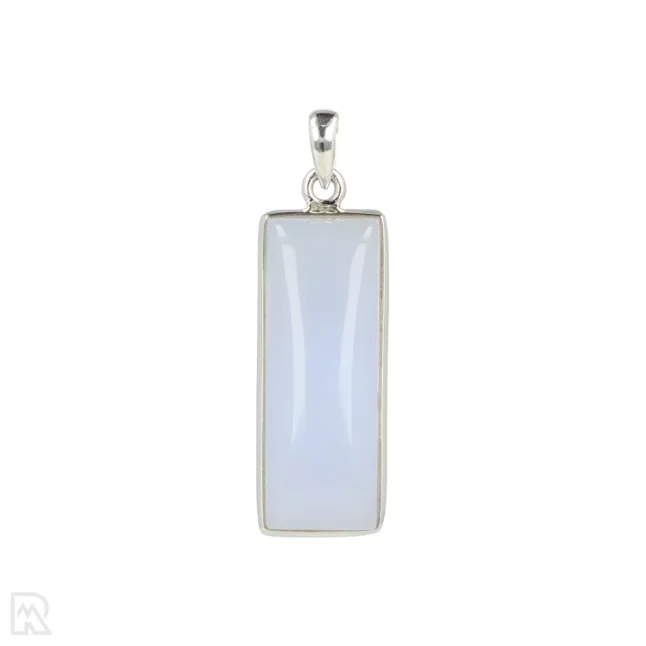 Blauwe Chalcedoon Zilveren Hanger uit India met artikelnummer 19687