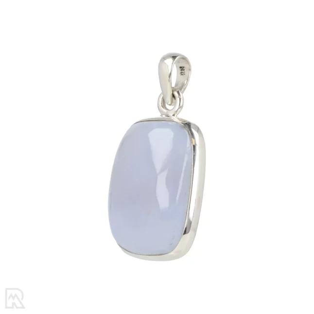 Blue Chalcedony Silver Pendant from India with item number 19688