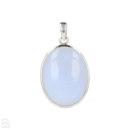 Blue Chalcedony Silver Pendant from India with item number 19689
