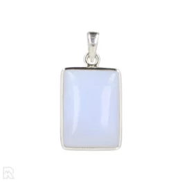 Blue Chalcedony Silver Pendant from India with item number 19691