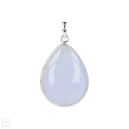 Blue Chalcedony Silver Pendant from India with item number 19692