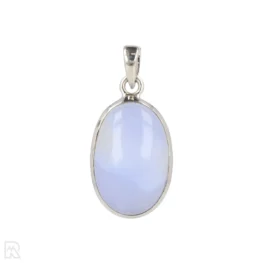 Blue Chalcedony Silver Pendant from India with item number 19693
