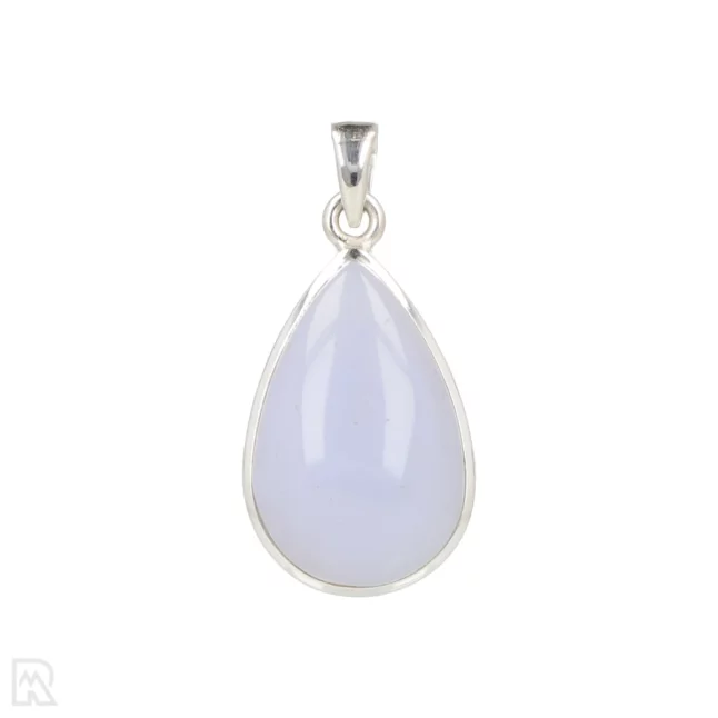 Blue Chalcedony Silver Pendant from India with item number 19694