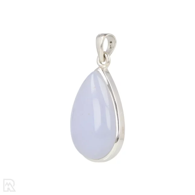 Blue Chalcedony Silver Pendant from India with item number 19694