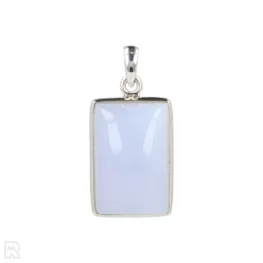 Blue Chalcedony Silver Pendant from India with item number 19696
