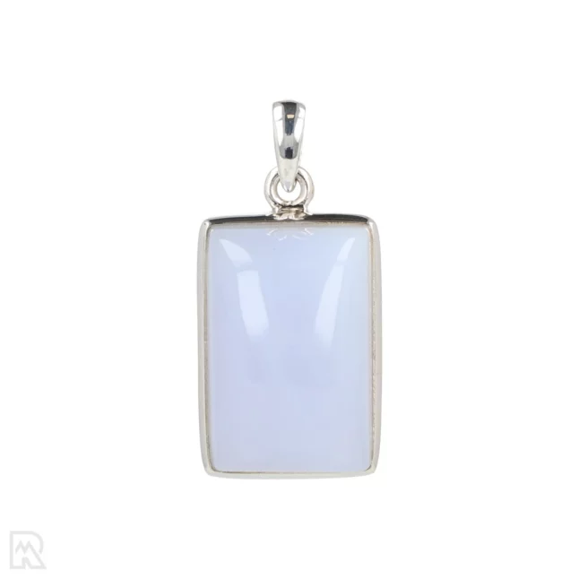 Blue Chalcedony Silver Pendant from India with item number 19696