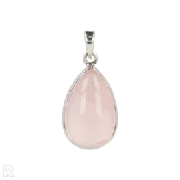 Rose Quartz Silver Pendant from India with item number 19697