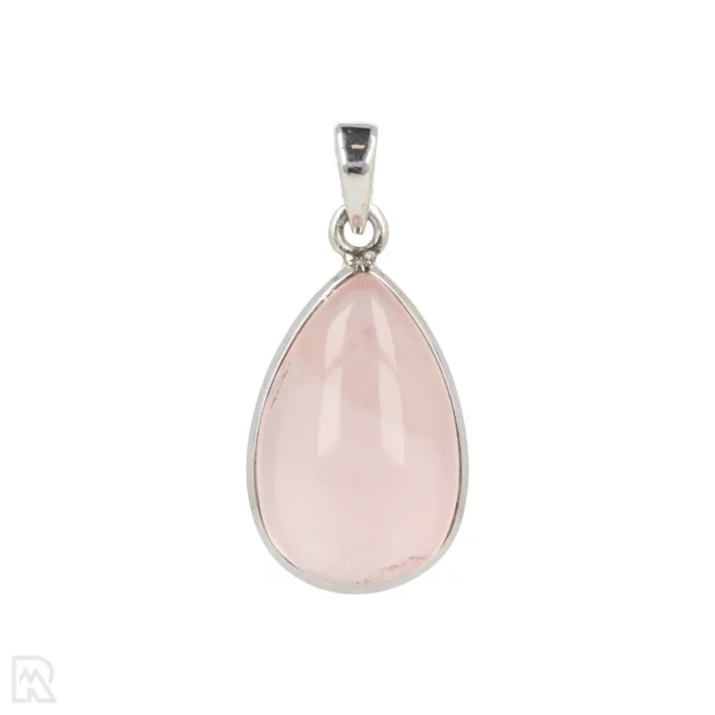 Rose Quartz Silver Pendant from India with item number 19697