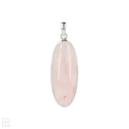 Rose Quartz Silver Pendant from India with item number 19698