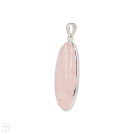 Rose Quartz Silver Pendant from India with item number 19698