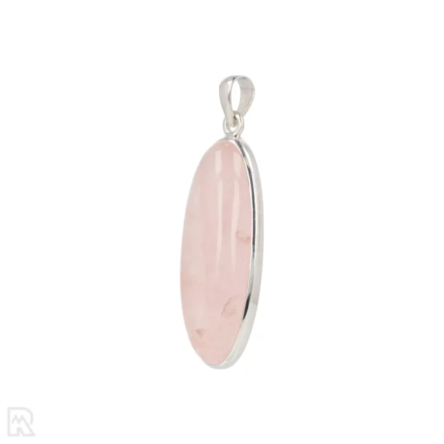 Rose Quartz Silver Pendant from India with item number 19698