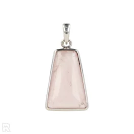 Rose Quartz Silver Pendant from India with item number 19700