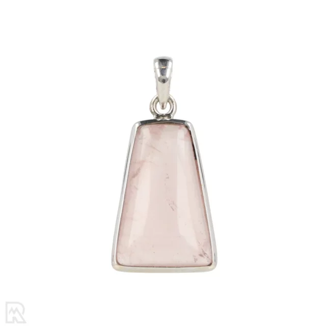 Rose Quartz Silver Pendant from India with item number 19700