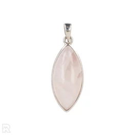 Rose Quartz Silver Pendant from India with item number 19701