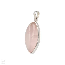 Rose Quartz Silver Pendant from India with item number 19701